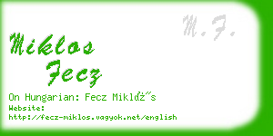 miklos fecz business card